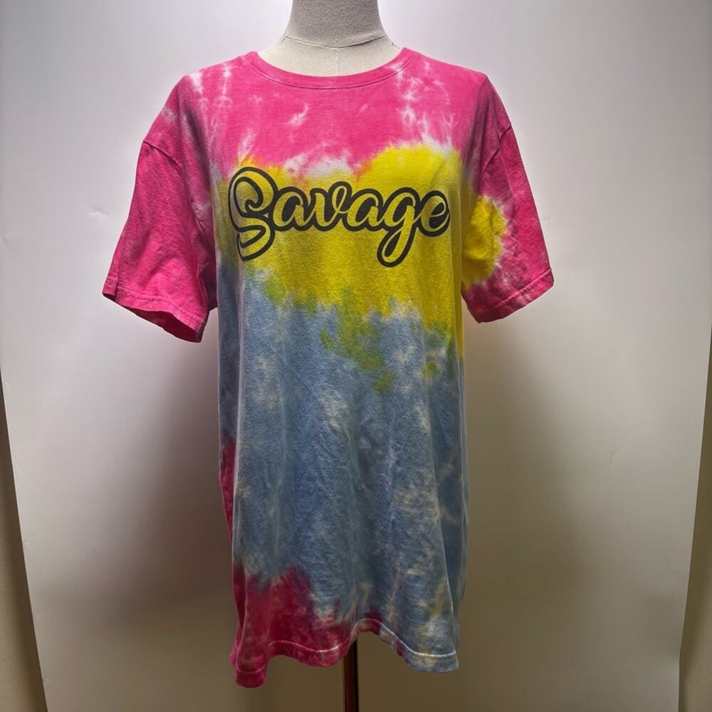 Seven Souls “Savage” Tie-Dye Short Sleeve Tee Size M